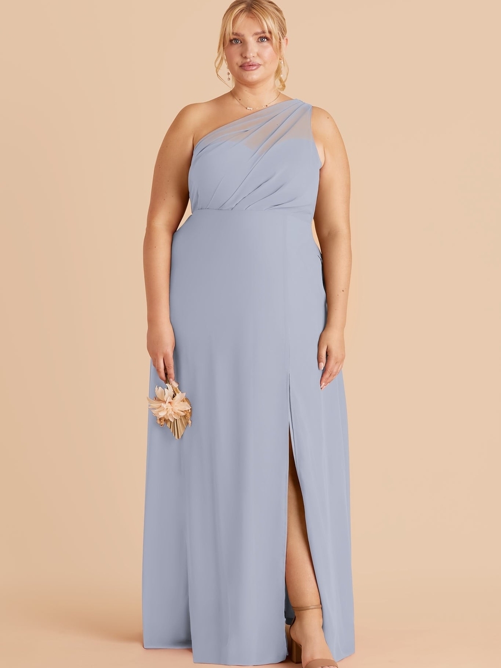 Birdy Grey One-Shoulder Powder Blue Formal Gown